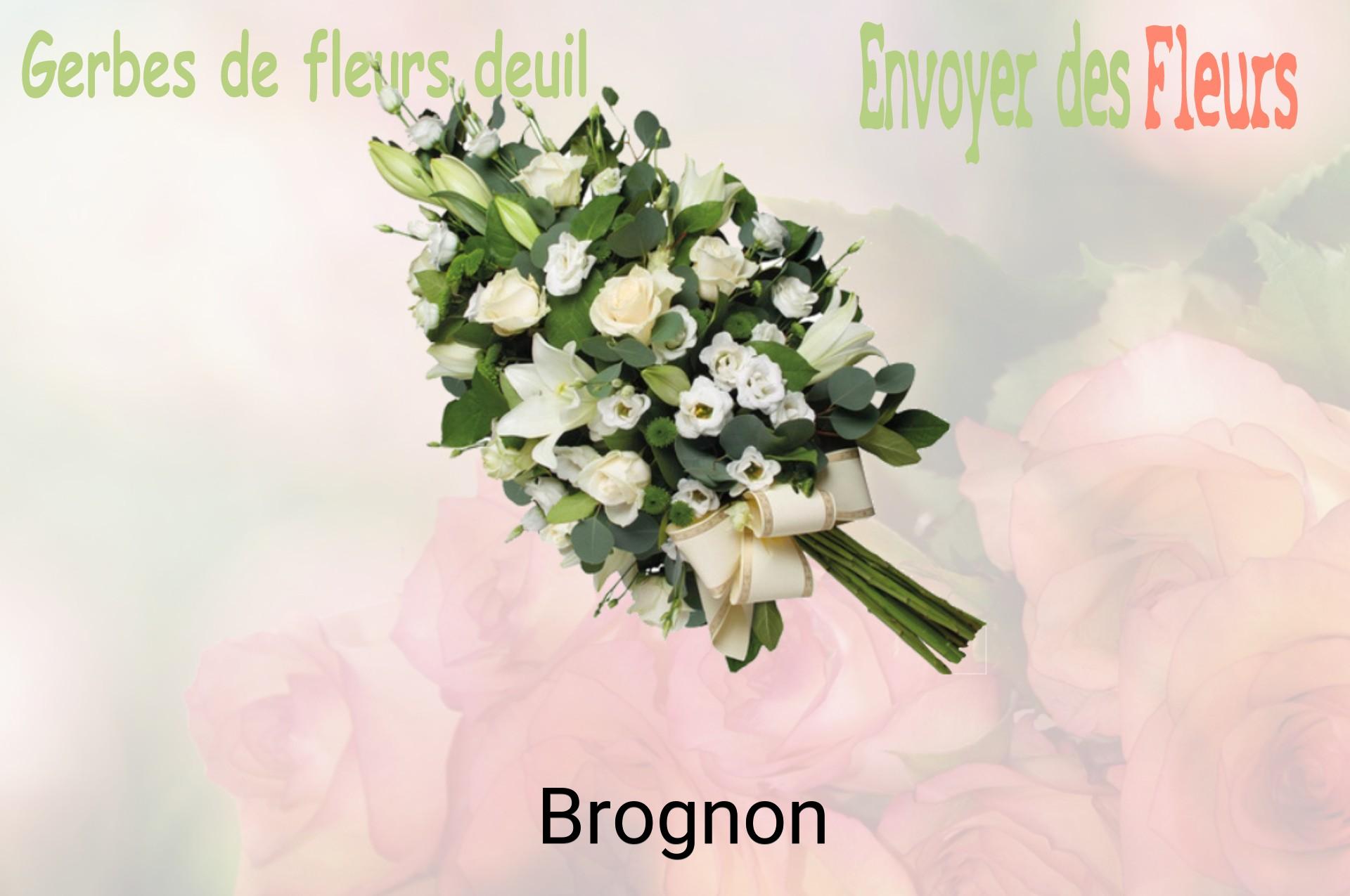 Gerbe de fleurs de deuil livrée à Brognon